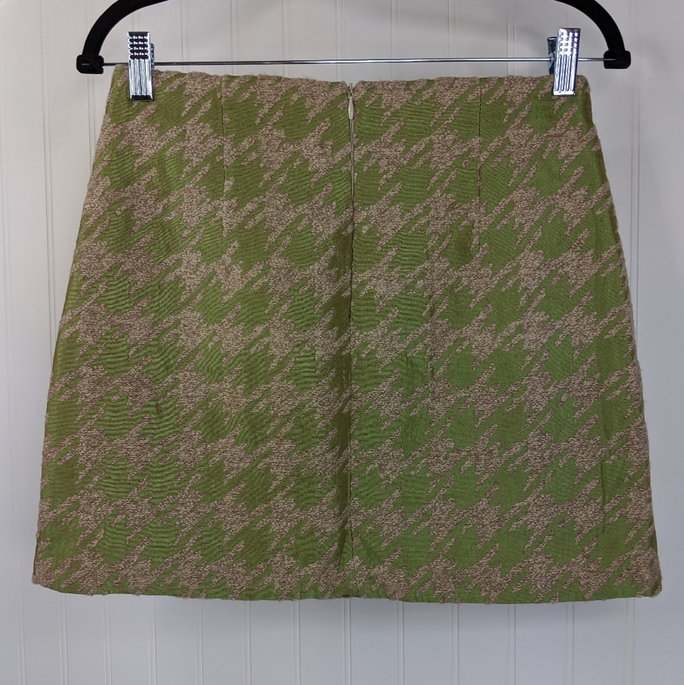 LAUREN BAZAAR by Choi Metallic Houndstooth Miniskirt NWT Sz M - Picture 4 of 6